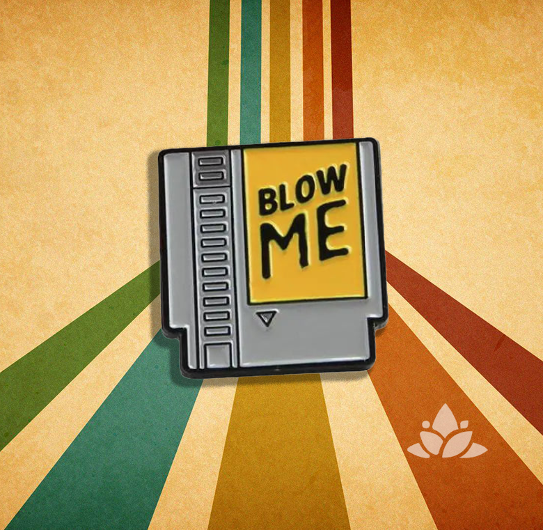 NES cartridge retro pin blow me