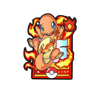 Charmander Red version GBA retro 90s pin on a white backgraound