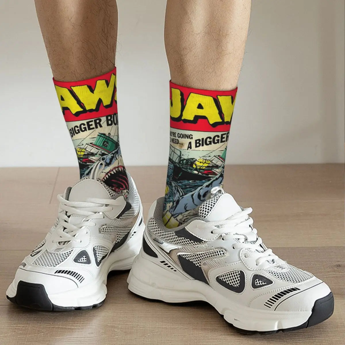 Jaws long socks wear