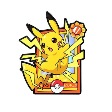 Pikachu Yellow version GBA retro 90s pin on a white background