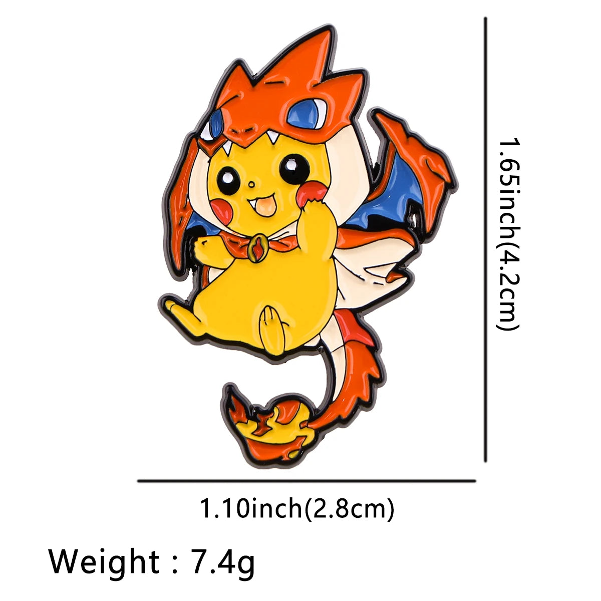 Pika-Zard Hero Enamel Pin