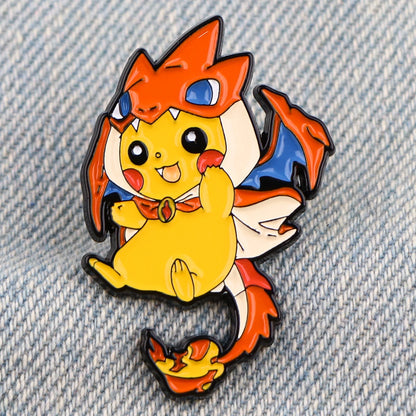 Pika-Zard Hero Enamel Pin