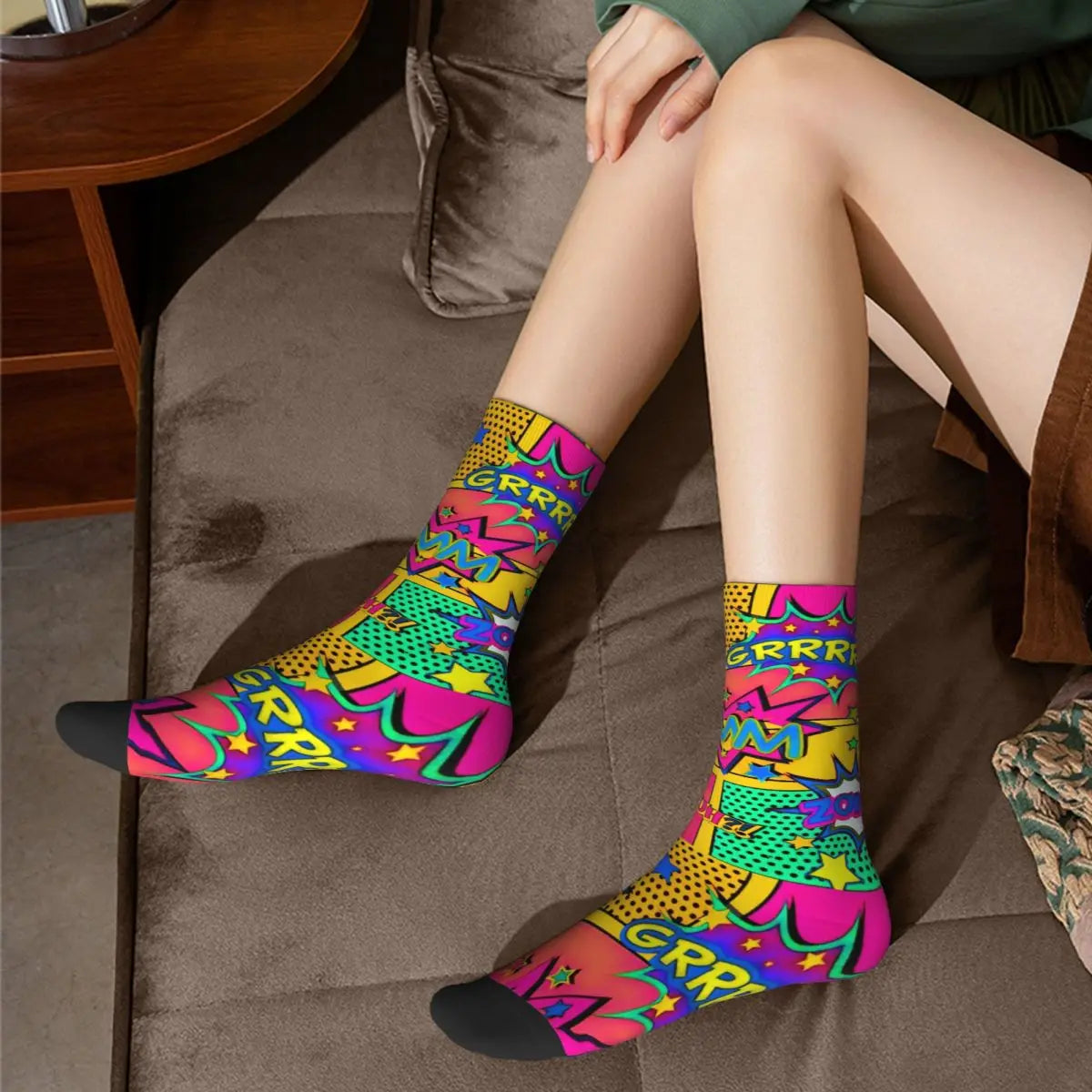 GRRR! Retro Long Socks – Unleash Your Inner Festival Beast!