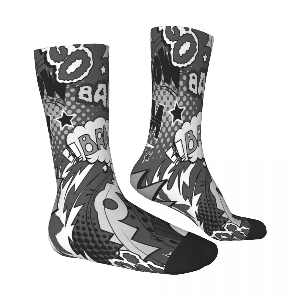 Zap! Retro Comic Long Socks – Electrify Your Festival Look!