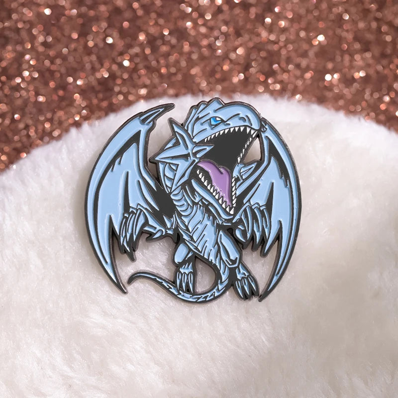 Yu-Gi-Oh Blue-Eyes White Dragon Brooch