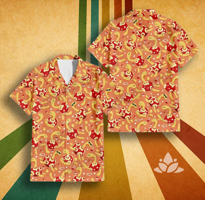 Halloween Hawaiian Pokemon Pattern Shirt