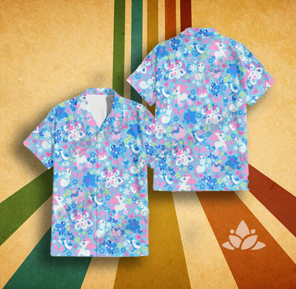 Halloween Hawaiian Pokemon Pattern Shirt