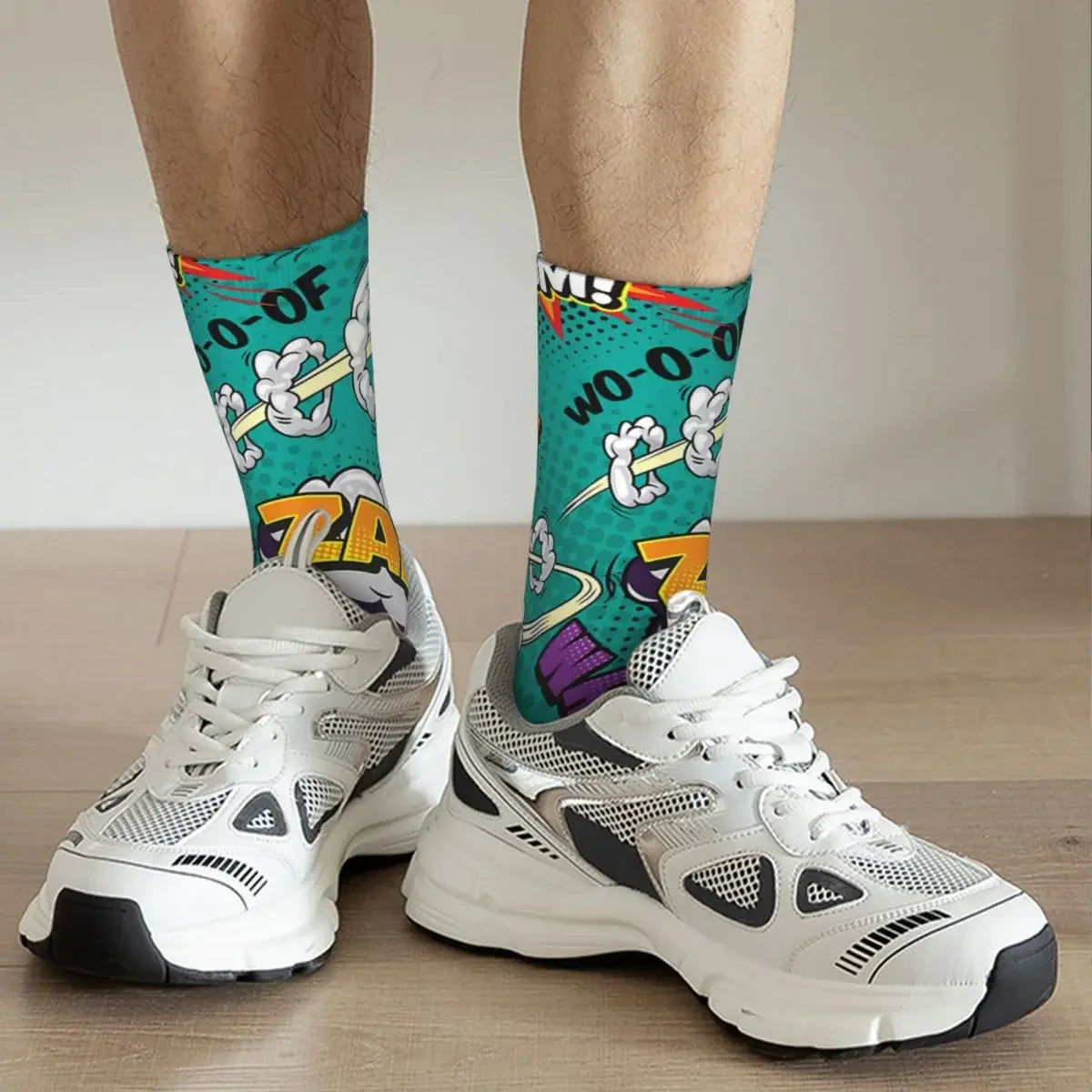 Zap! Comic Pop Retro Long Socks – Electrify Your Look!