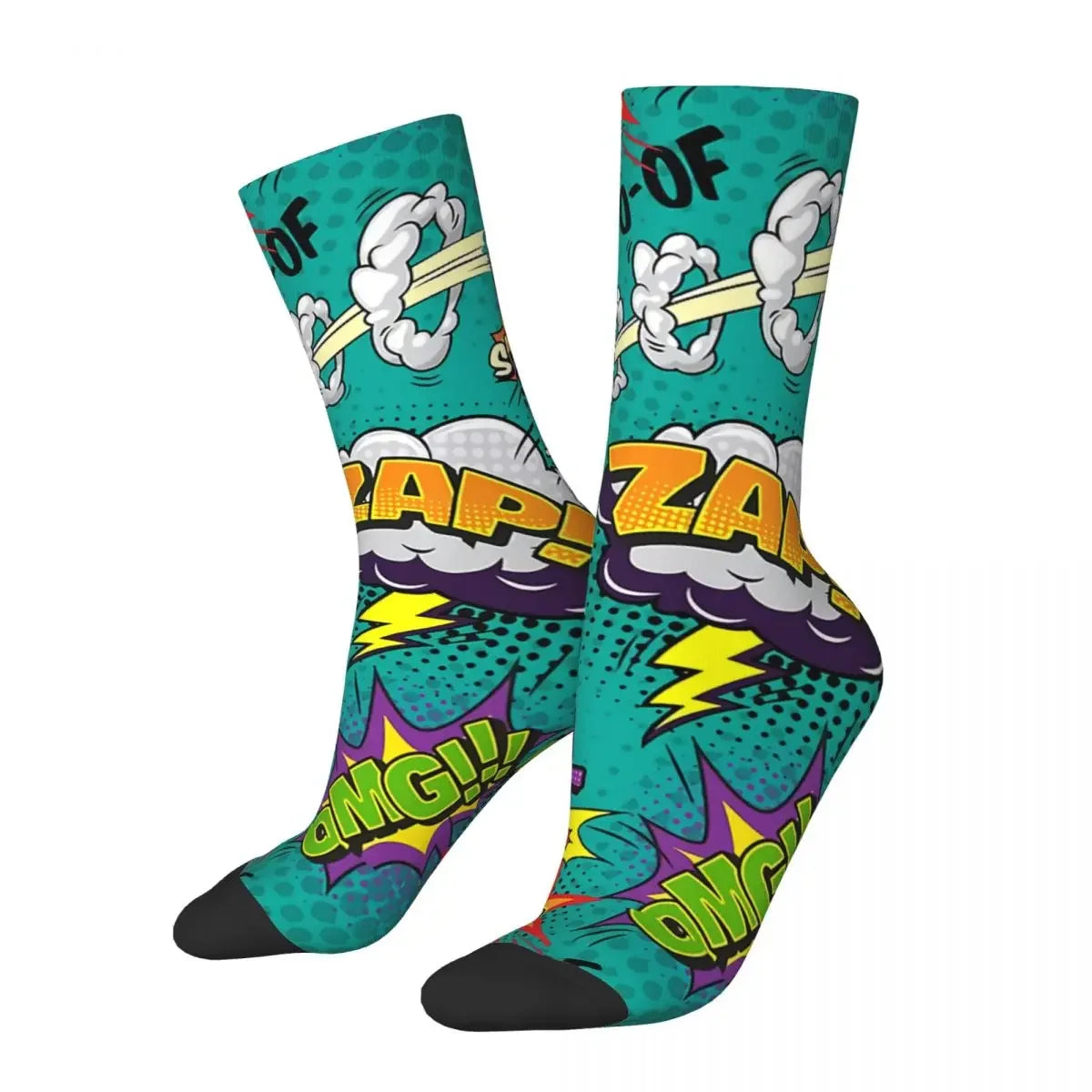 Comic Book Zap OMG Socks